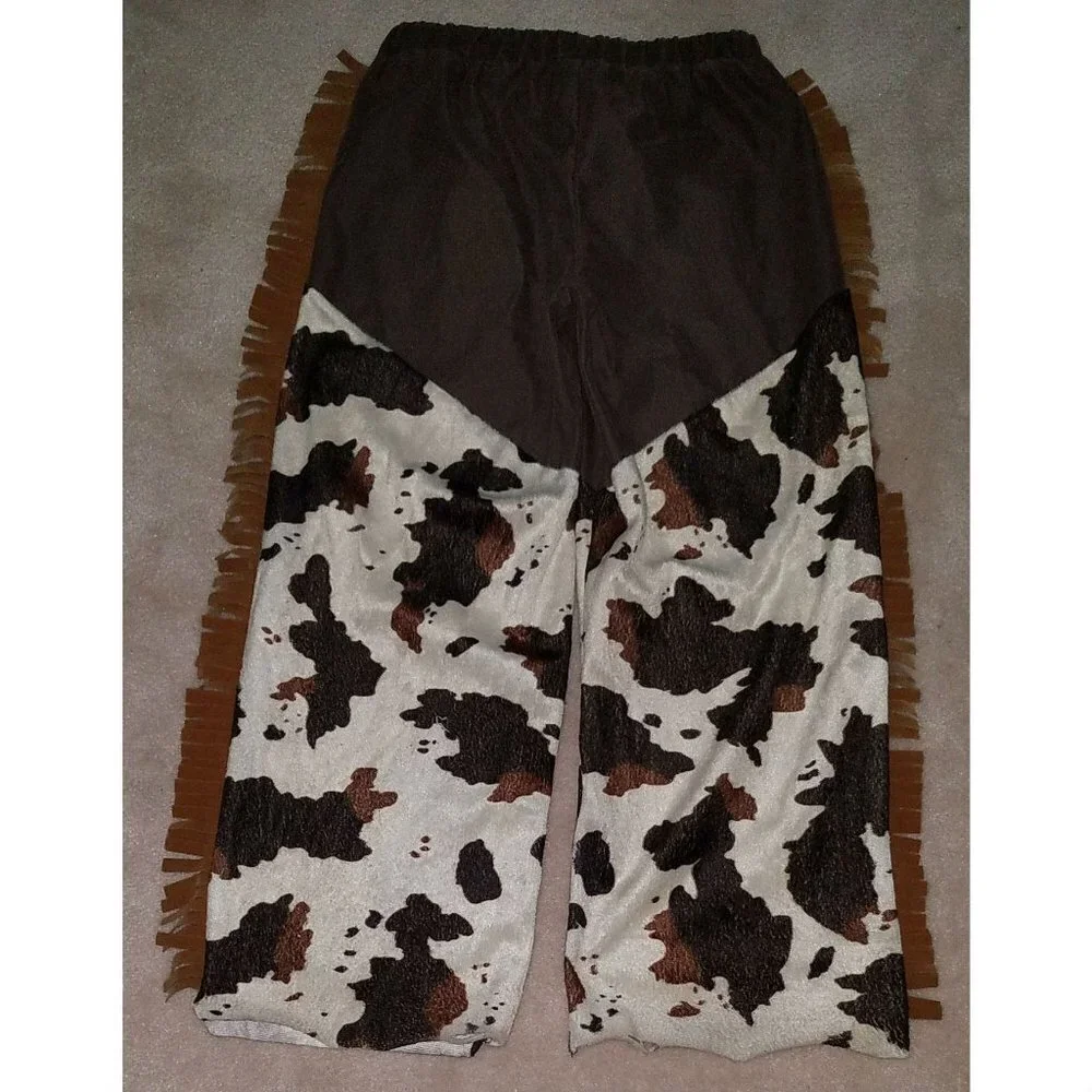 AS IS Gymboree Girls Cowgirl Pants Size 7-8 Halloween Costume Brown Fringe AS IS